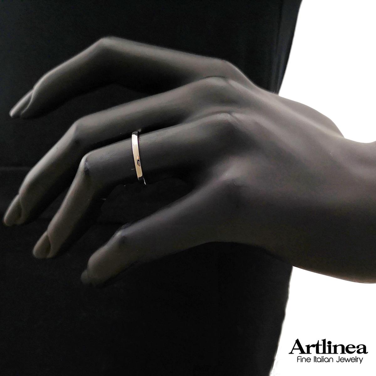 Fede in oro 18kt con diamante larga 3,3 mm