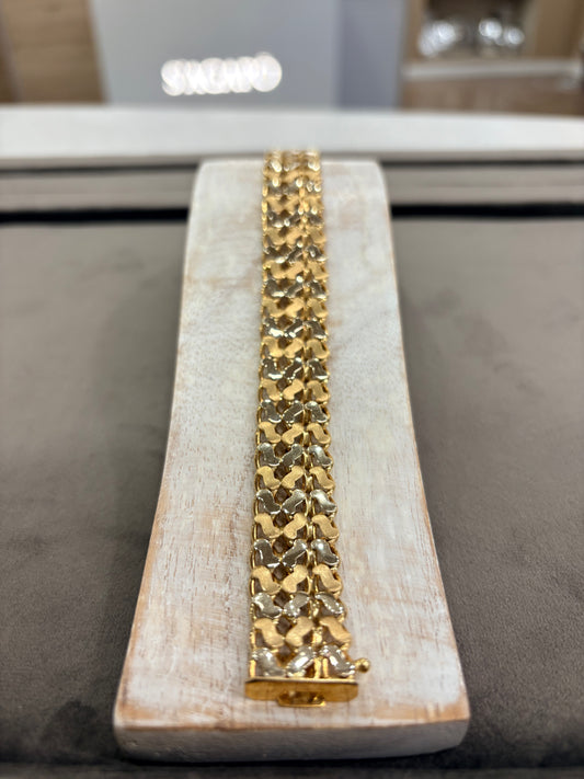 Bracciale Oro Giallo e Bianco