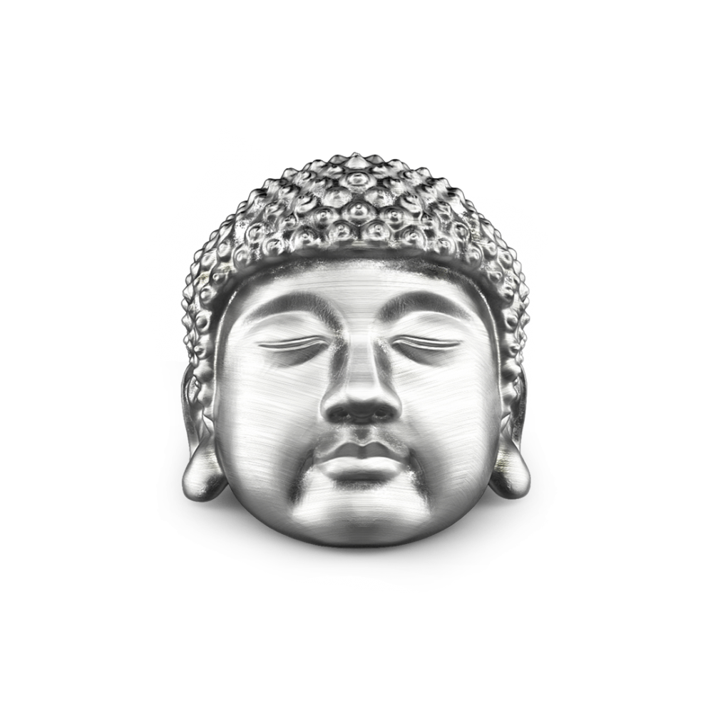 Anello Zancan Buddha in argento con finitura vintage