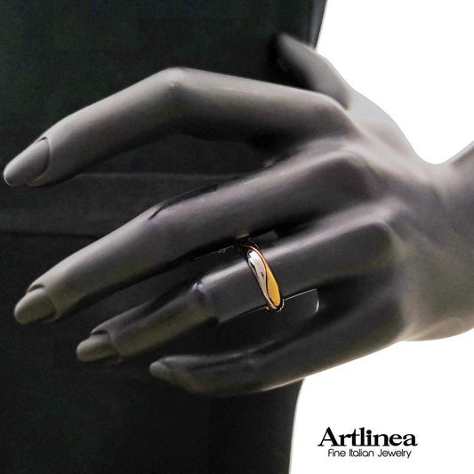 Fede in oro 18kt con diamante larga 4,5 mm