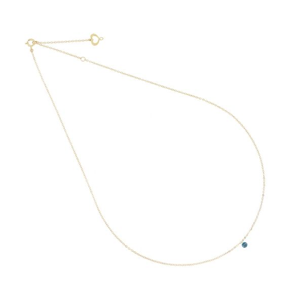 GIROCOLLO DIAMANTE NUDO BLU 0,07 CT