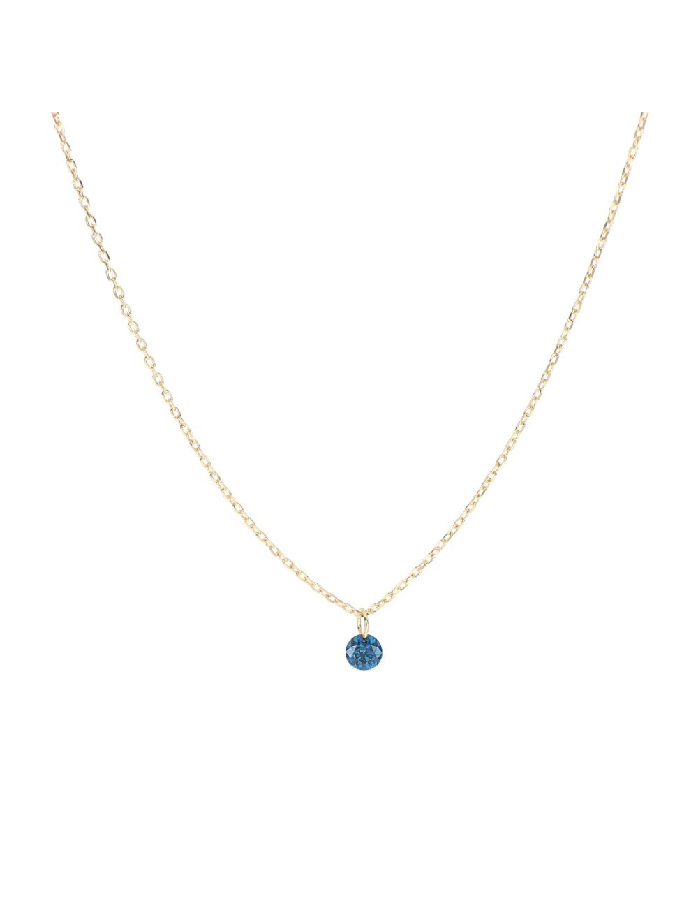 GIROCOLLO DIAMANTE NUDO BLU 0,07 CT