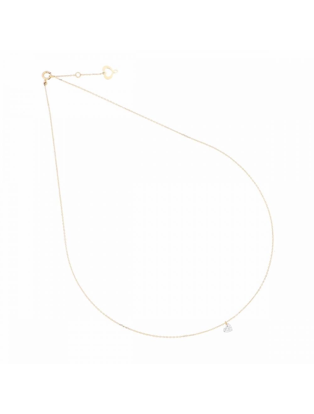 GIROCOLLO DIAMANTE NUDO CUORE 0,25 CT