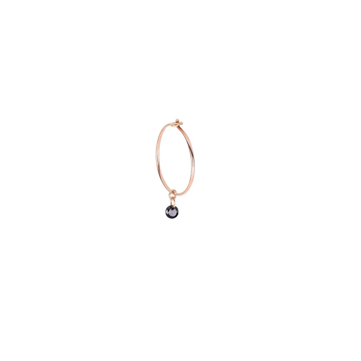 ORECCHINO DIAMANTE NUDO NERO 0,05 CT