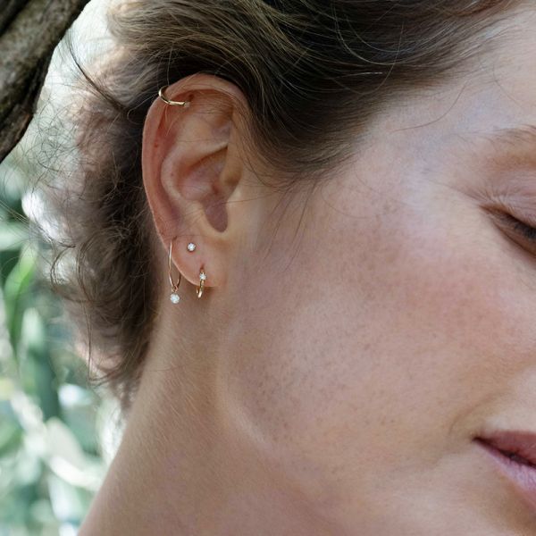 PIERCING 8 MM DIAMANTE 0,02 CT