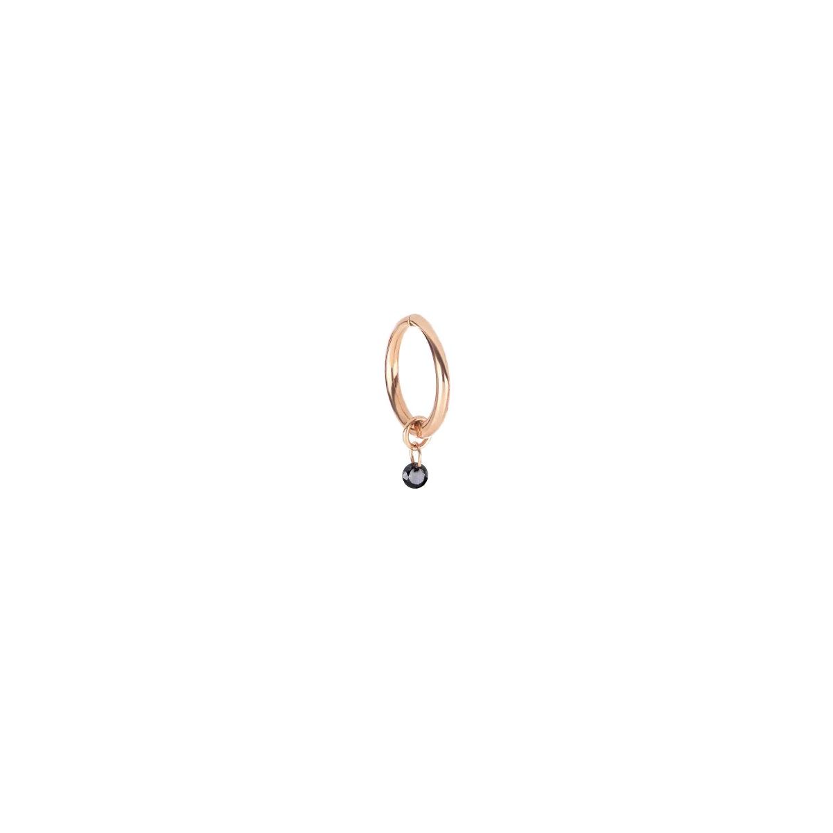 PIERCING 8MM DIAMANTE NUDO NERO 0,05 CT