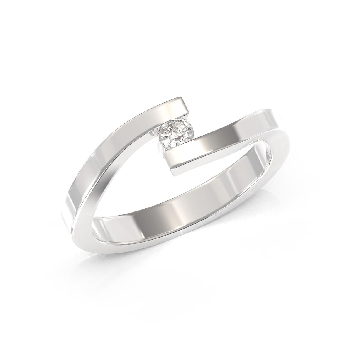 Anello Solitario con Diamanti