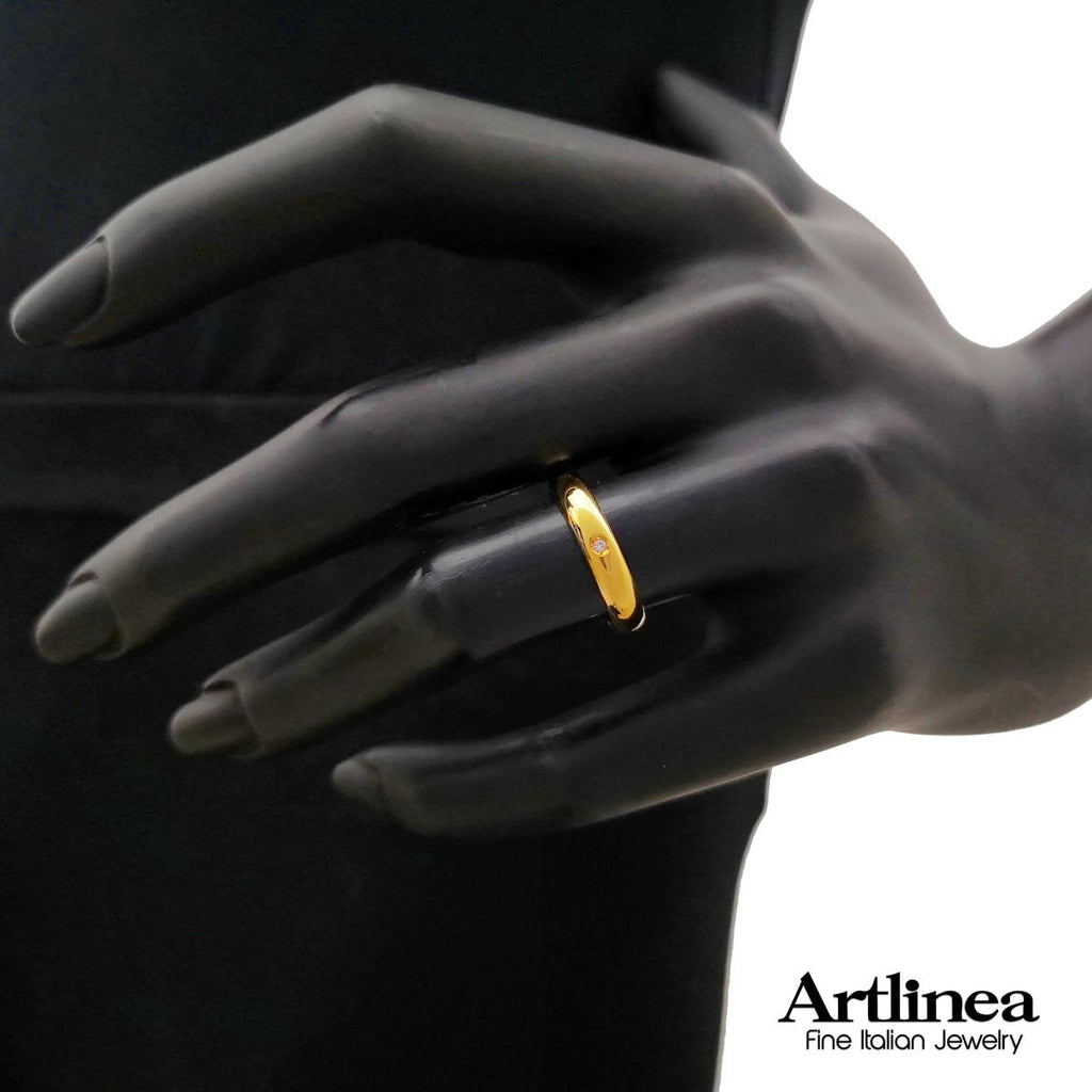 Fede in oro 18kt larga 4 mm