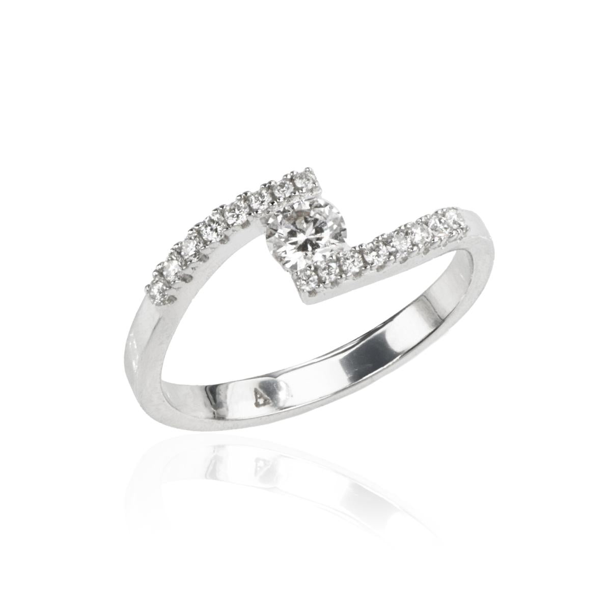 Anello Solitario con Diamanti