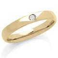 Fede in oro 18kt con diamante larga 3,3 mm