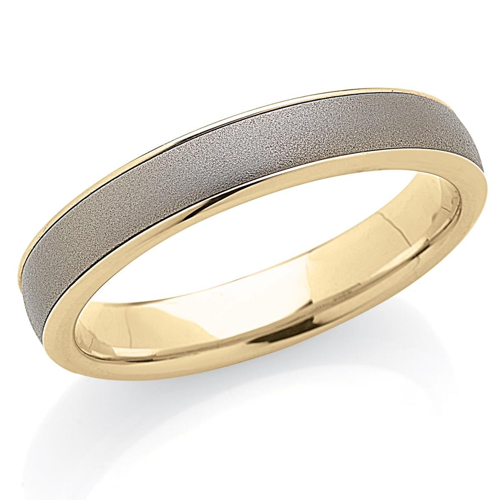 Fede in oro 18kt con inserto in titanio larga 4.5 mm