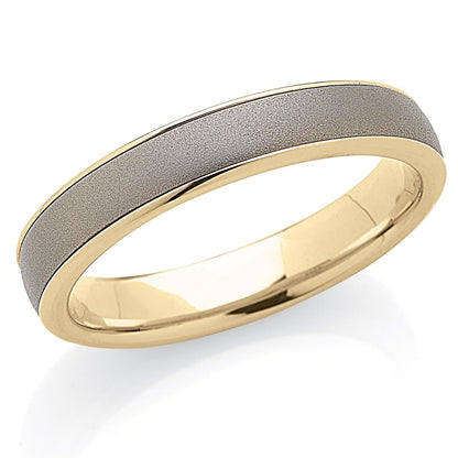 Fede in oro 18kt con inserto in titanio larga 4.5 mm