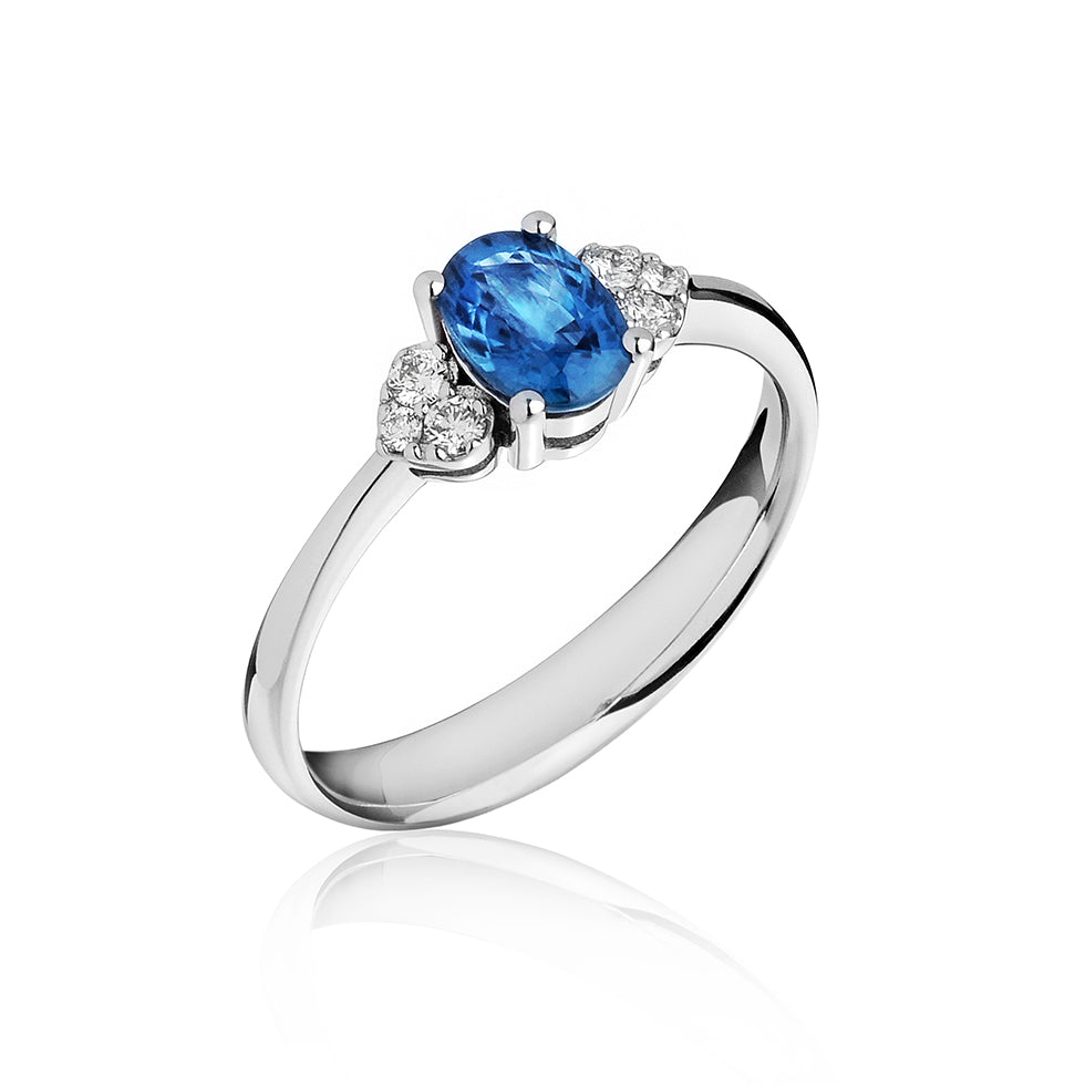 ANELLO ROMANCE – ZAFFIRO BLU