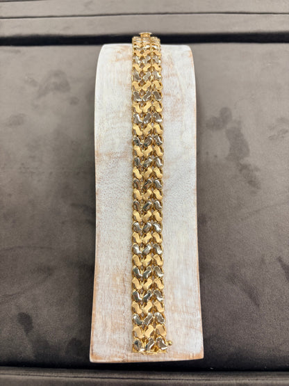 Bracciale Oro Giallo e Bianco