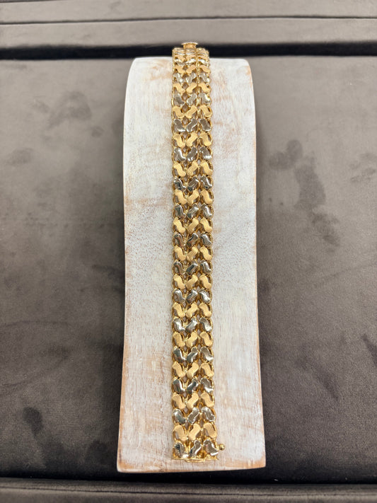 Bracciale Oro Giallo e Bianco