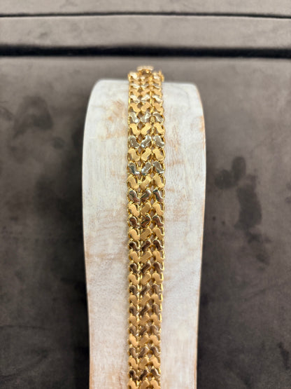Bracciale Oro Giallo e Bianco