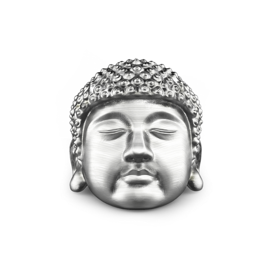 Anello Zancan Buddha in argento con finitura vintage