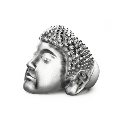 Anello Zancan Buddha in argento con finitura vintage