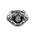 Anello Zancan Cobra in argento con finitura vintage