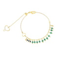 BRACCIALE FRANGE SMERALDI