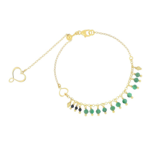 BRACCIALE FRANGE SMERALDI