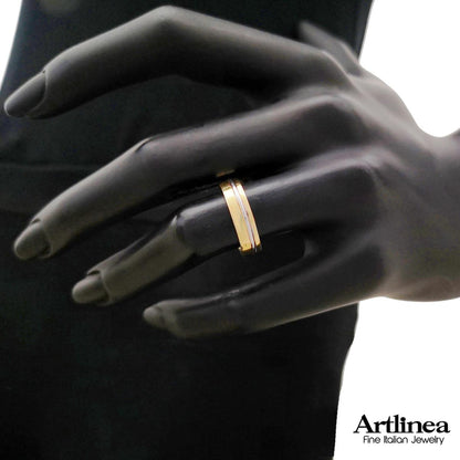 Fede in oro 18kt con diamante larga 5 mm