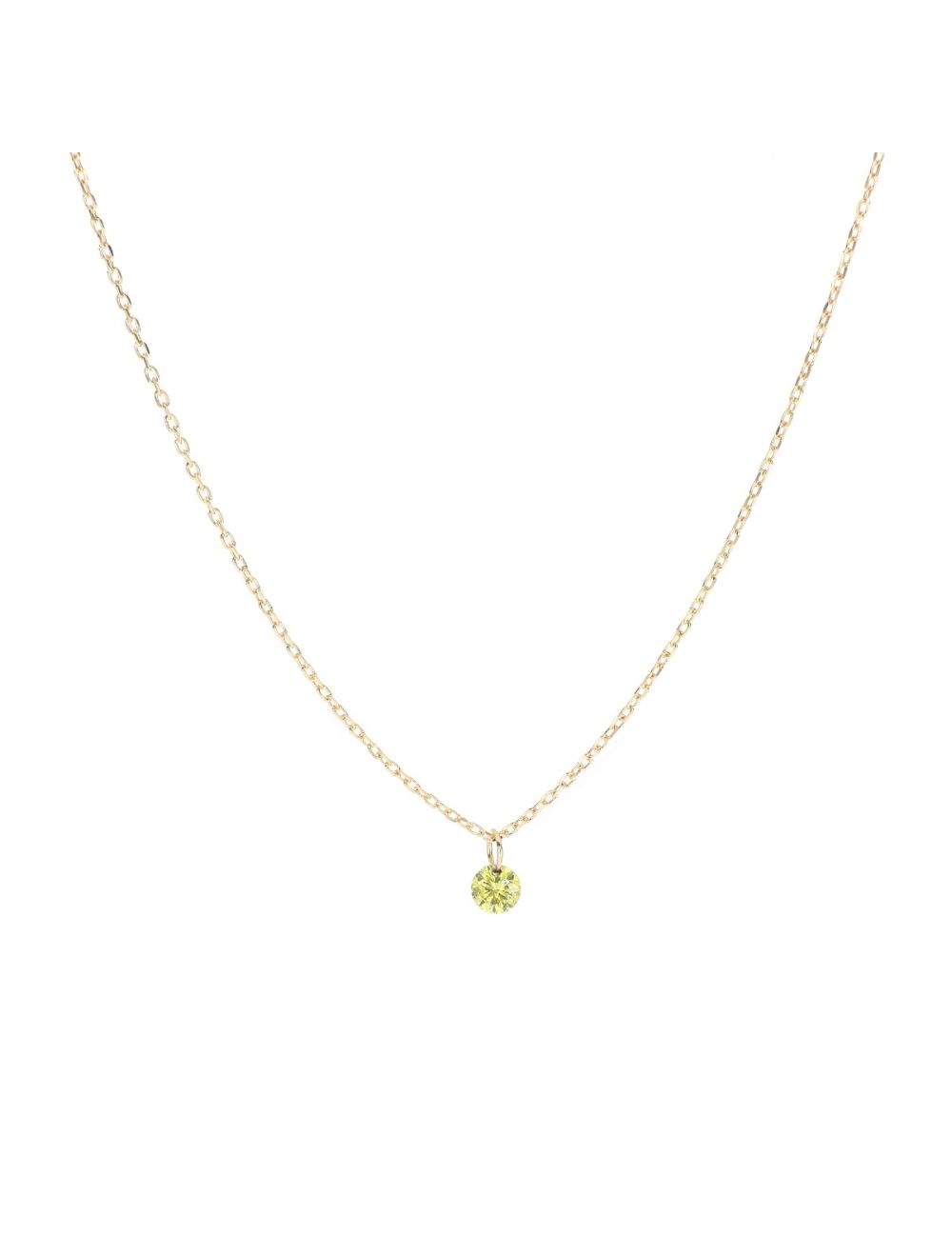 GIROCOLLO DIAMANTE NUDO GIALLO 0,07 CT