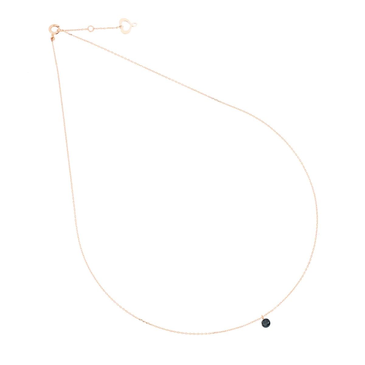 GIROCOLLO DIAMANTE NUDO NERO 0,05 CT