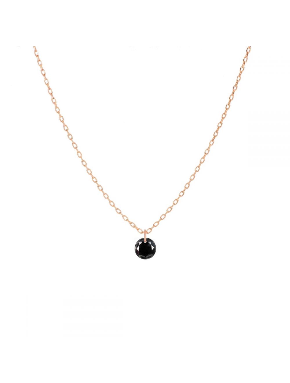 GIROCOLLO DIAMANTE NUDO NERO 0,05 CT