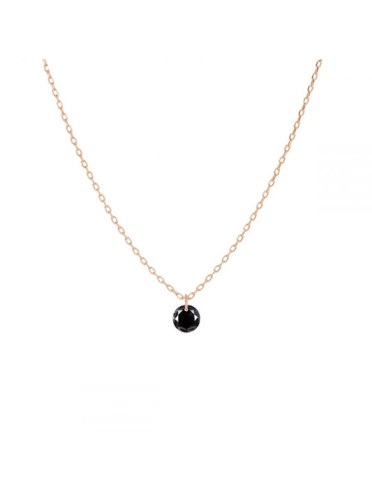 GIROCOLLO DIAMANTE NUDO NERO 0,05 CT