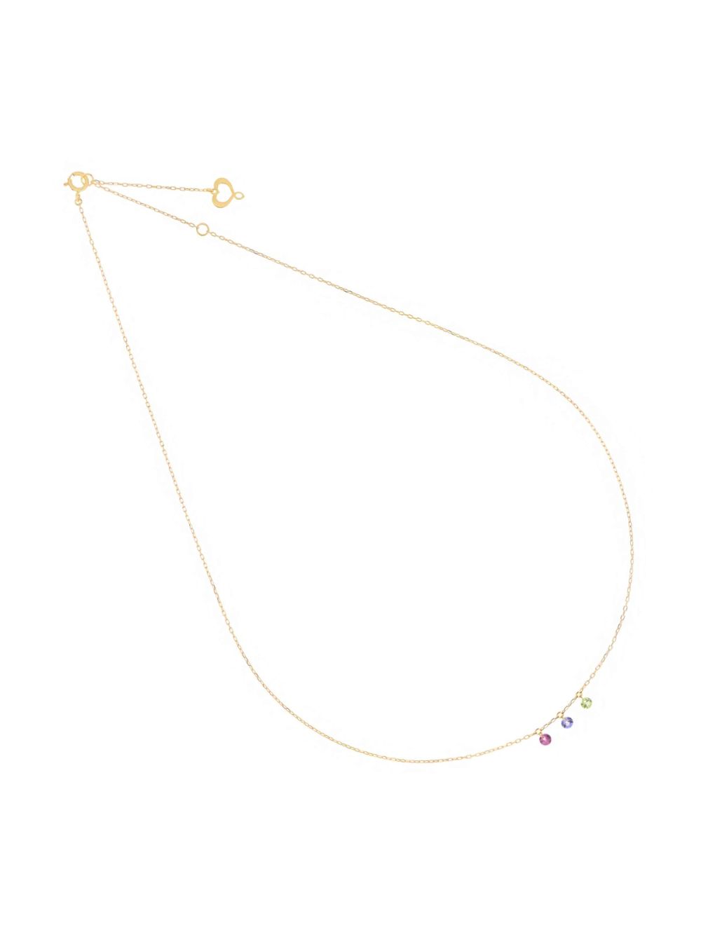 GIROCOLLO 18KT PIETRE NUDE ROSA VIOLA E VERDE