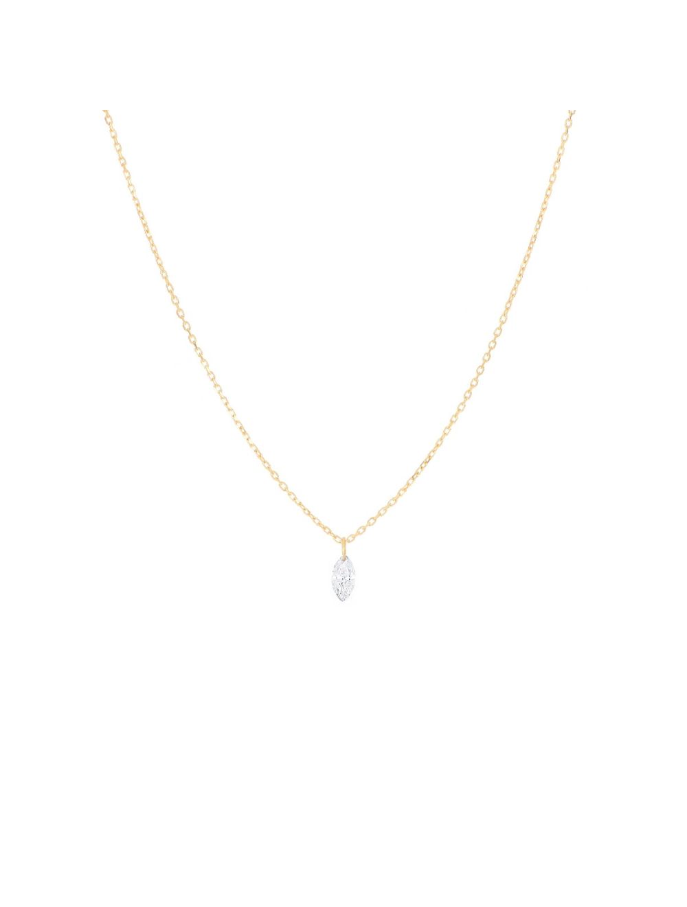 GIROCOLLO DIAMANTE NUDO MARQUIZE 0,10 CT