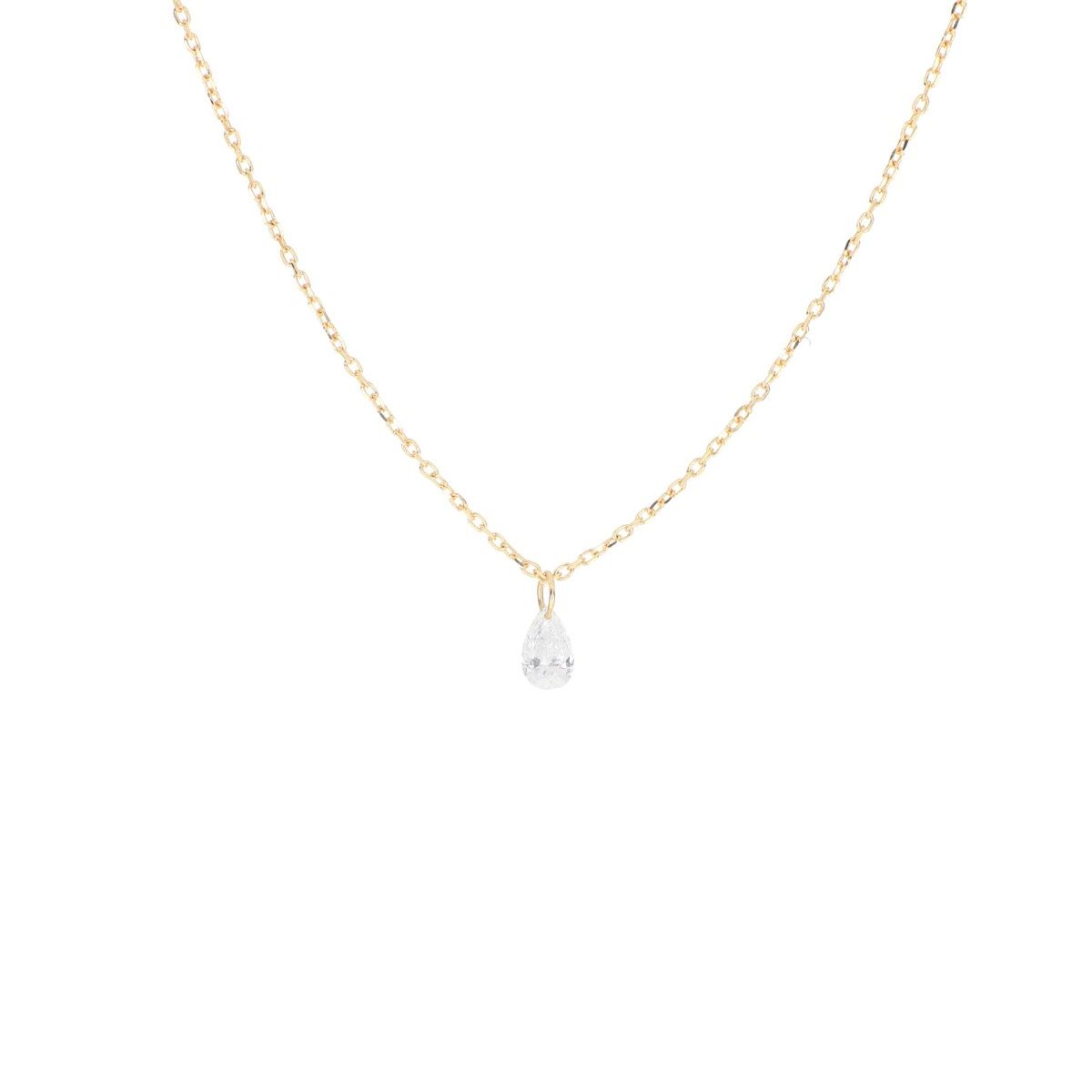 GIROCOLLO DIAMANTE NUDO GOCCIA 0,15 CT