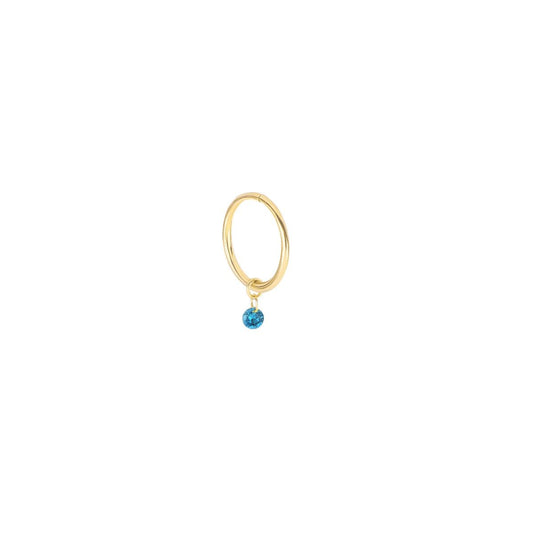 PIERCING 9,5 MM DIAMANTE NUDO BLU 0,05 CT