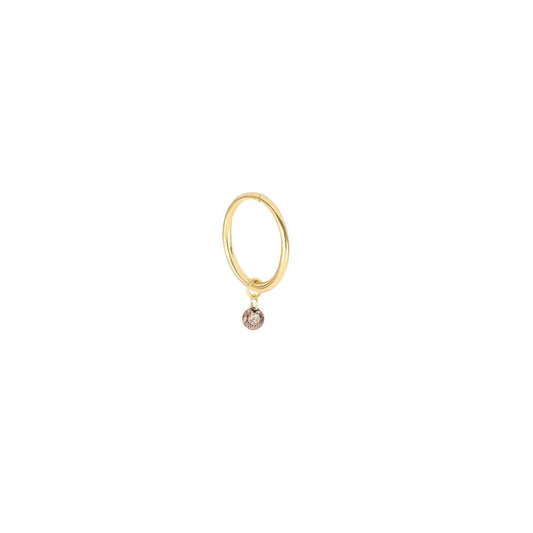 PIERCING 9,5 MM DIAMANTE NUDO BROWN 0,05 CT