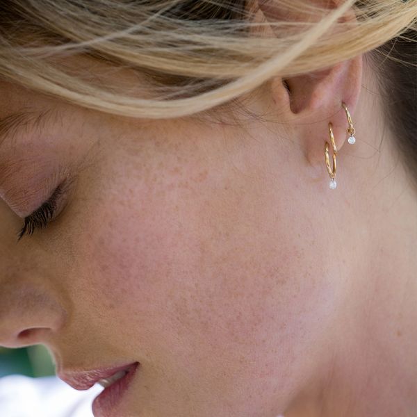 PIERCING 9,5 MM DIAMANTE NUDO 0,05 CT