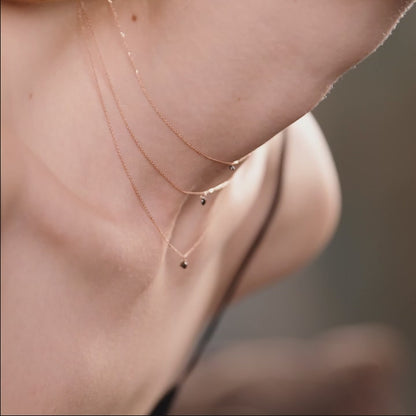 GIROCOLLO DIAMANTE NUDO NERO 0,05 CT