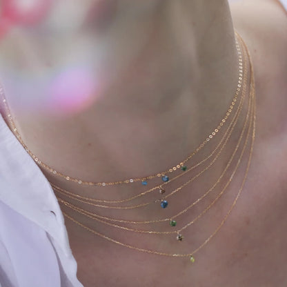 GIROCOLLO DIAMANTE NUDO VERDE 0,07 CT