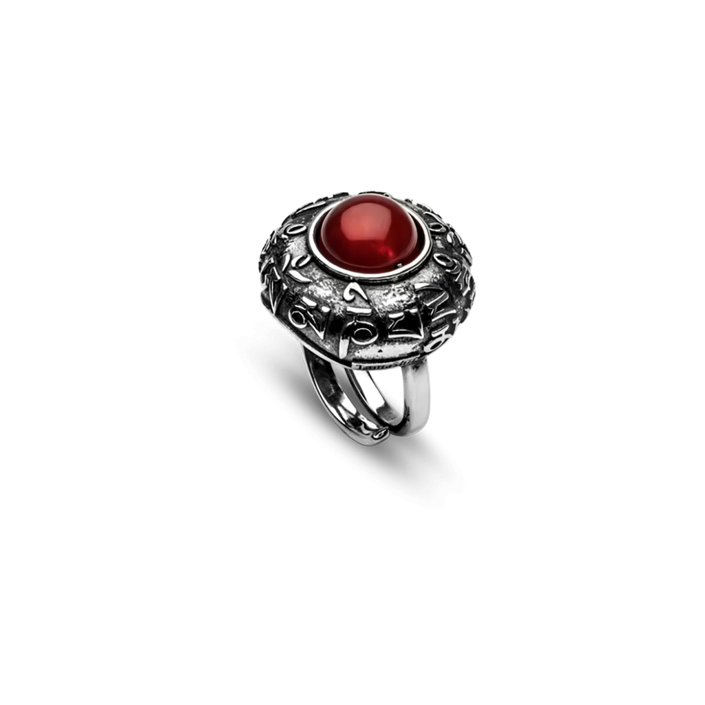 Dvags Zva in Argento 925 e Agata Rosso Passione