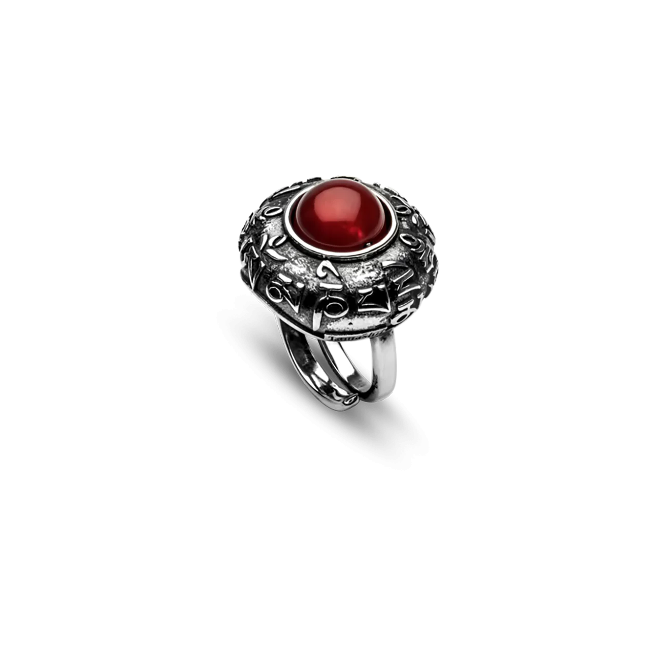 Dvags Zva in Argento 925 e Agata Rosso Passione
